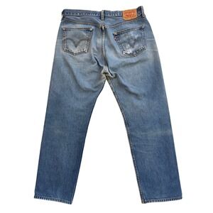 Levi's 501 Original Straight Leg Jeans Men 38x34 Medium Wash Blue Button Fly